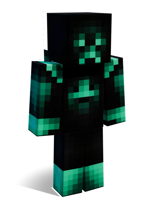 Neon Creeper 11 Minecraft skin