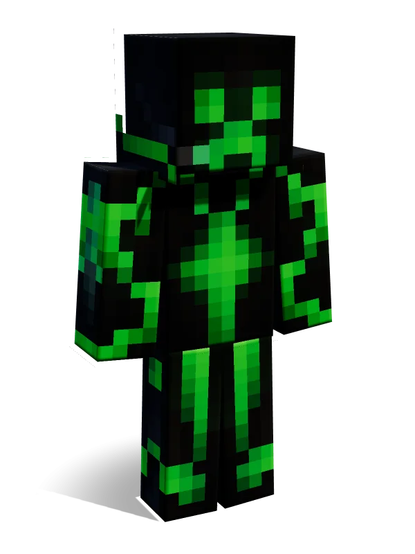 Neon Creeper 2 Minecraft skin
