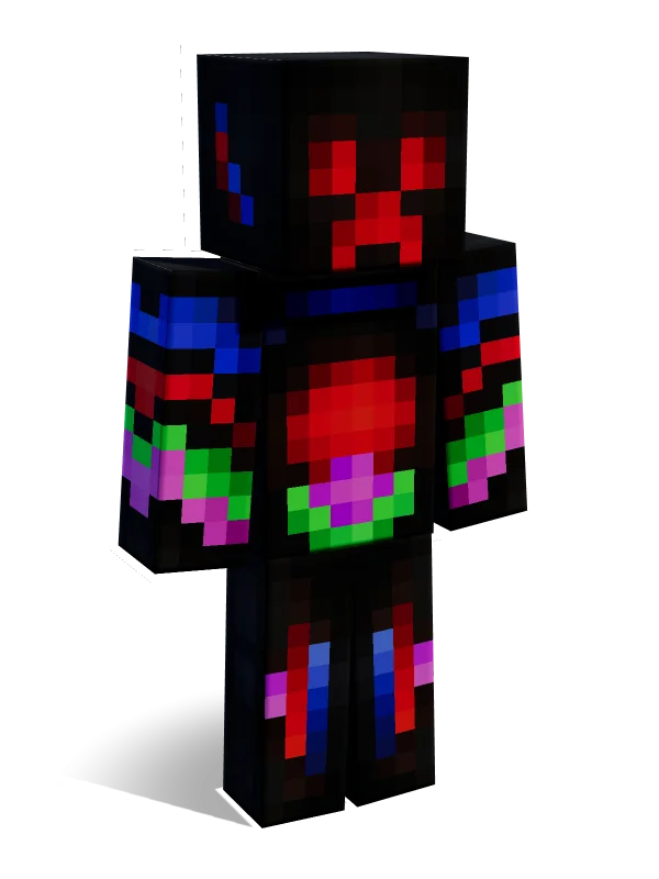 Neon Creeper 3 Minecraft skin