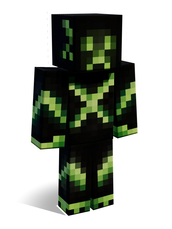 Neon Creeper 5 Minecraft skin