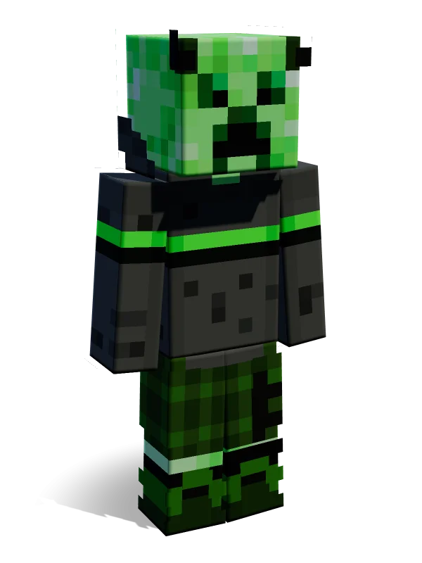 Neon Creeper Minecraft skin