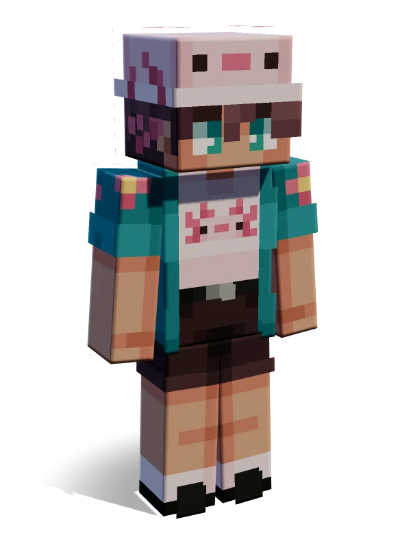 Axolotl Minecraft skin