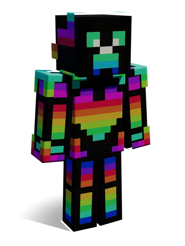 RGB Creeper Minecraft skin